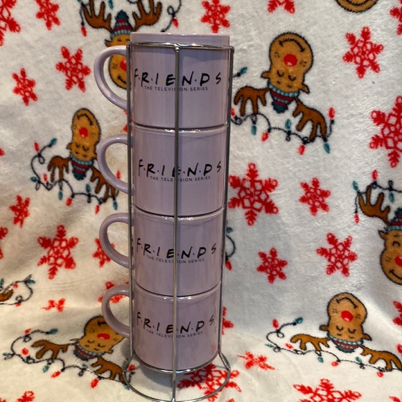 FRIENDS Other - 🦊 New Friends F•R•I•E•D•S TV Show Set of 4 & Rack Mugs Cups "How you doin" More